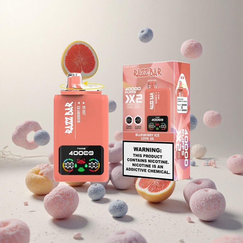Blueberry Ice Razz Bar Love 66 Disposable Vape 40000 Puffs