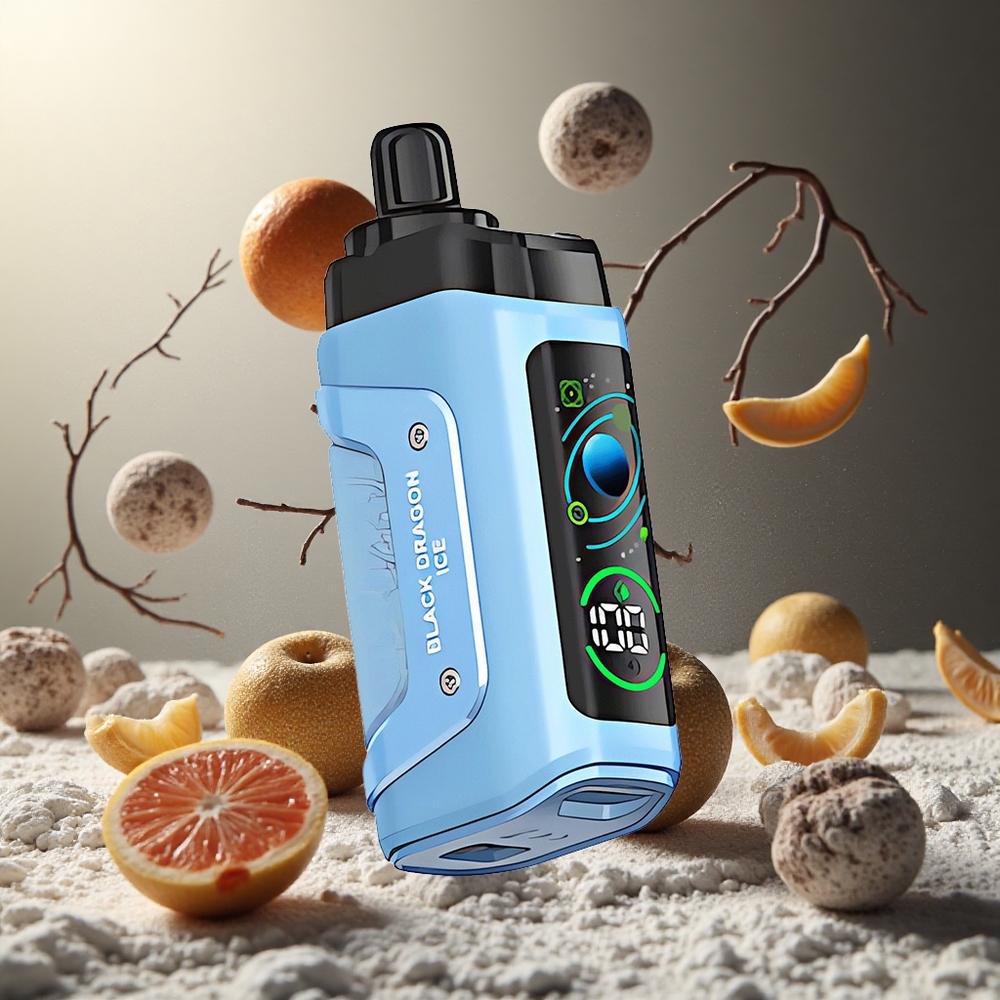 Black Dragon Ice Razz Bar 45000 Puffs Adjustable Airflow Disposable Vape