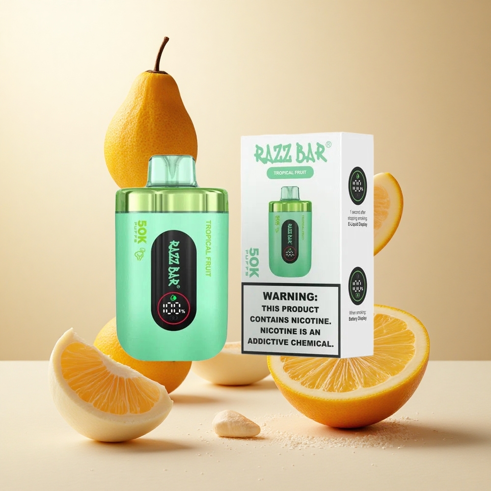 Tropical Fruit Razz Bar 50K Puffs Disposable Vape with Type-C Rechargeable