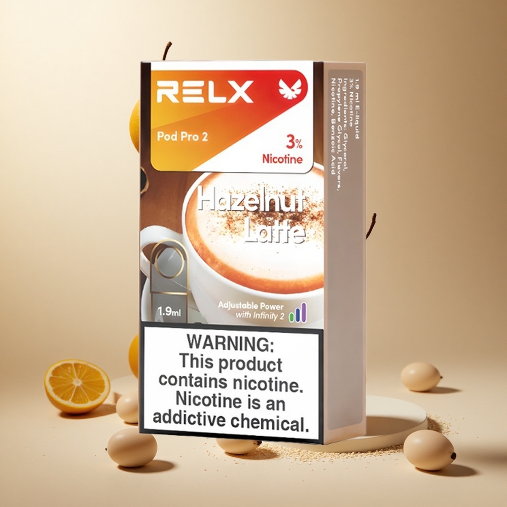 Hazelnut Latte Relx Pod Pro 2 1.9ml Vape Capacity 600 Puffs