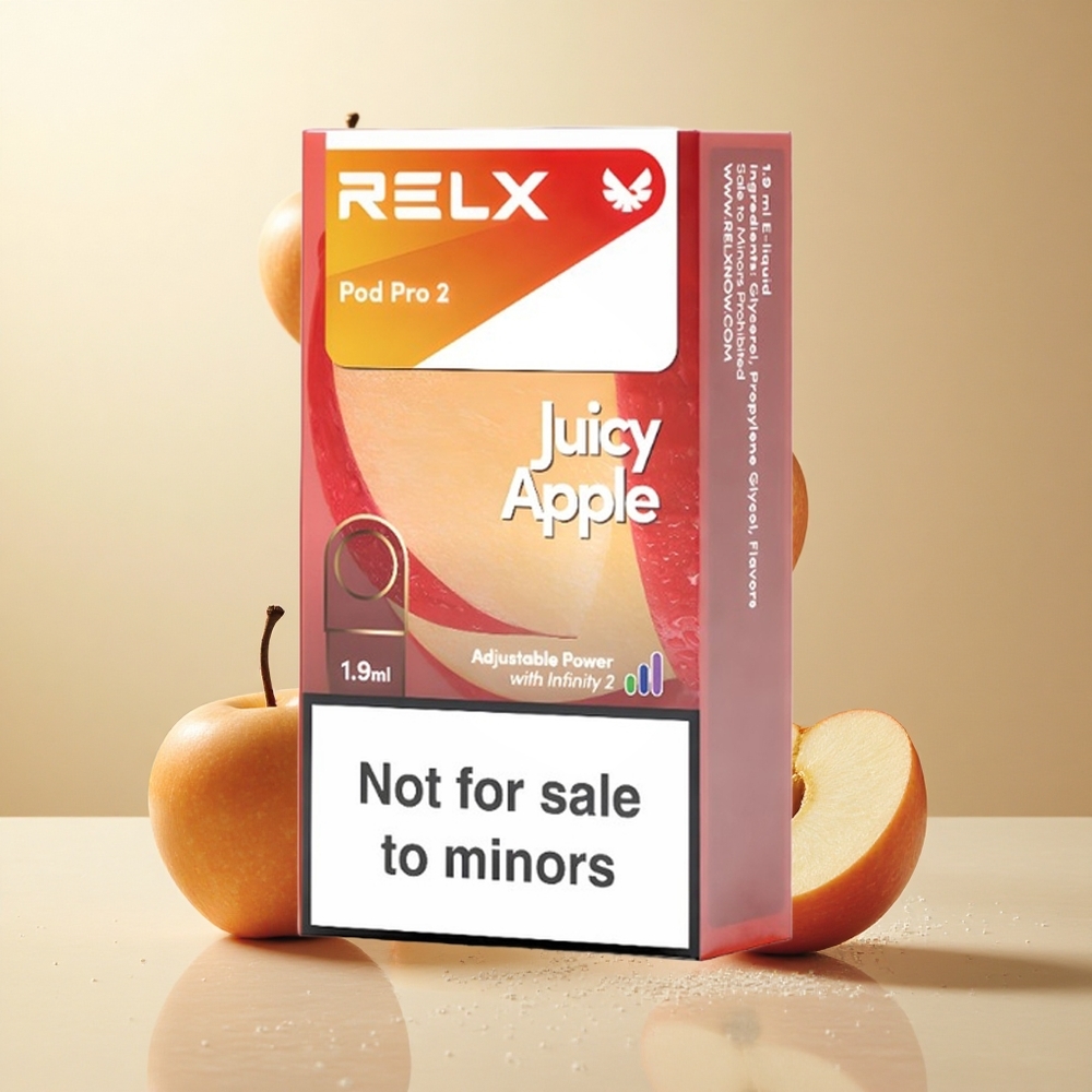 Juicy Apple Relx Pod Pro 2 0% Nicotine 600 Puffs