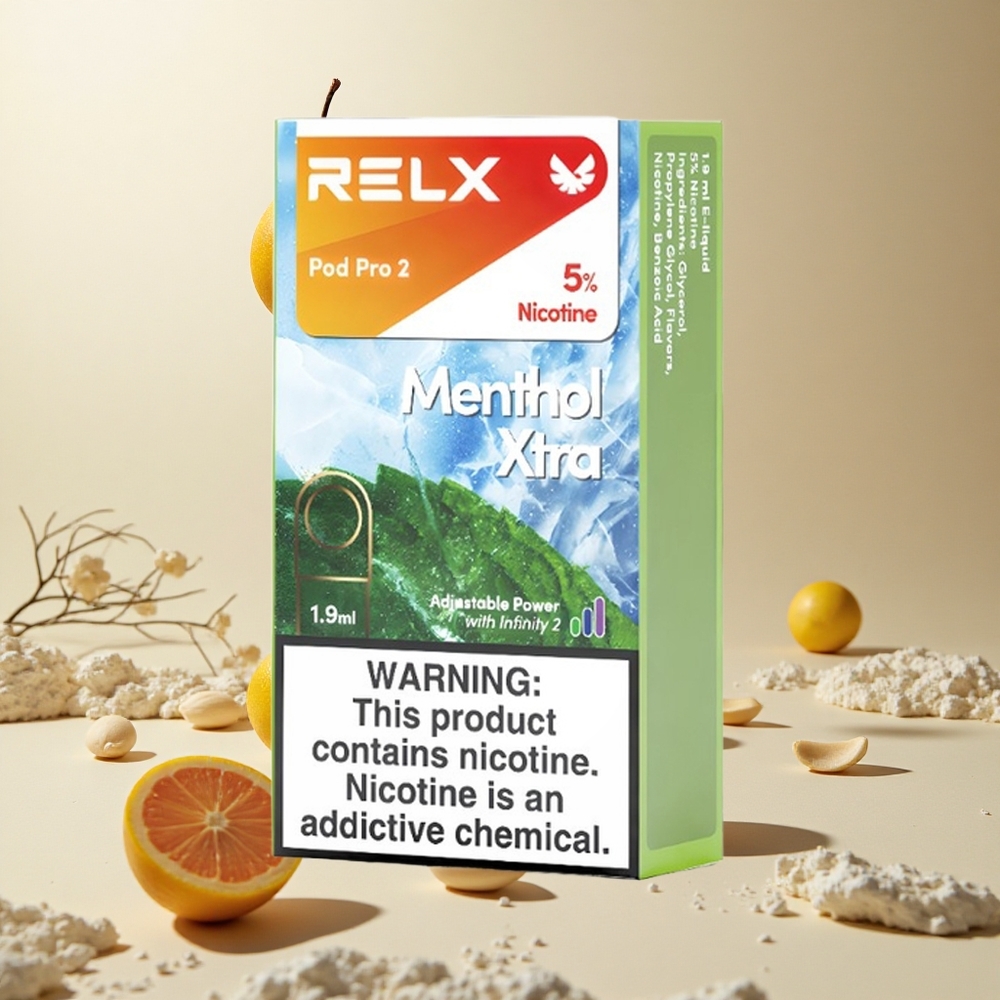 Menthol RELX Pod Pro 2 Vape Device 5% Nicotine 1.9ml Vape Capacity