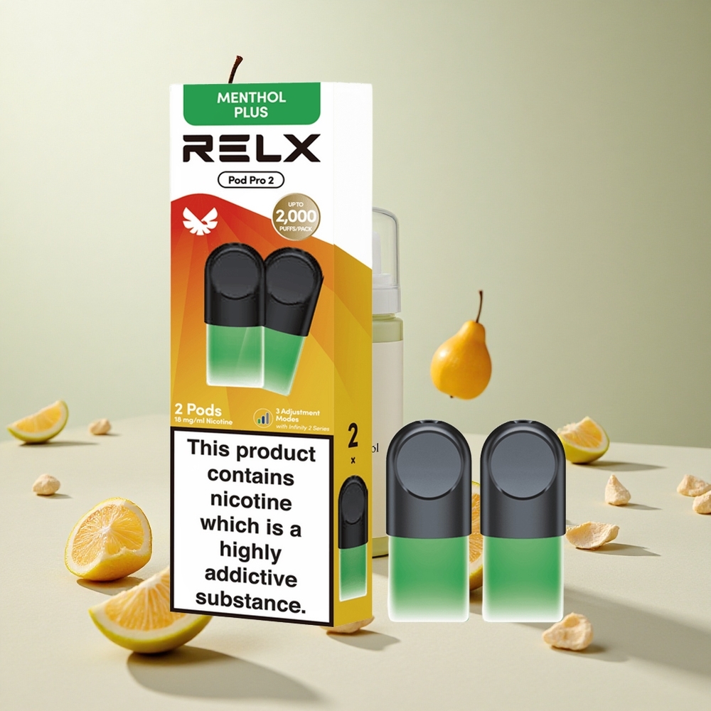 Mint-Menthol Plus RELX Pod Pro 2 Vape Device 1.9ml Vape Capacity