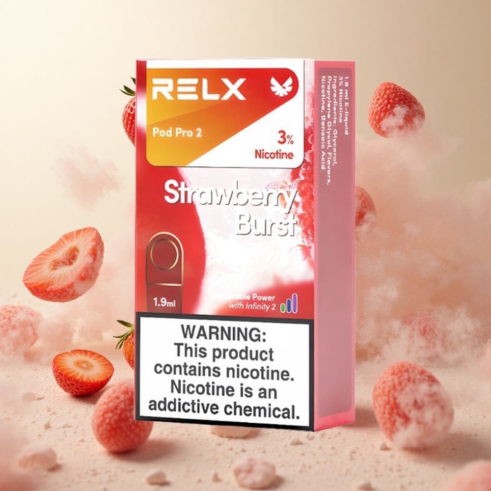 Strawberry Burst RELX Pod Pro 2 Boost Mode 8W