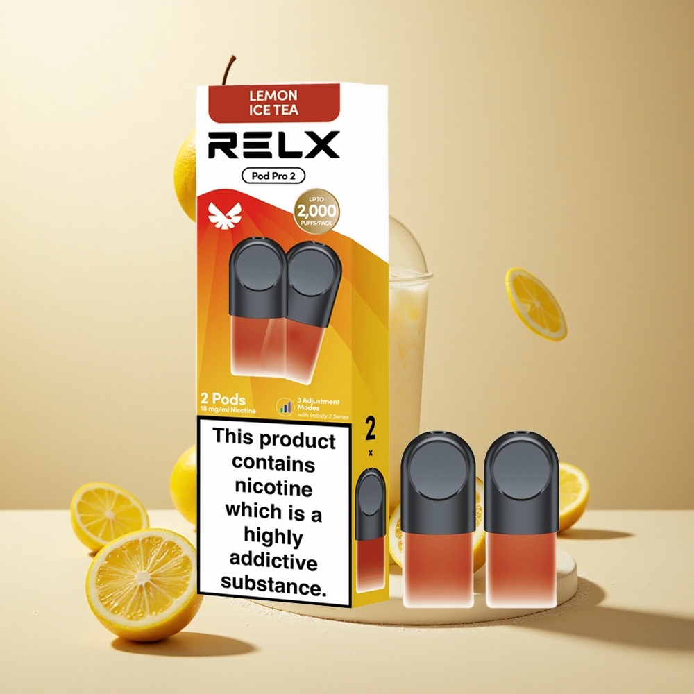 Tea-Lemon Ice Tea Relx Pod Pro 2 Vape Device with 600 Puffs