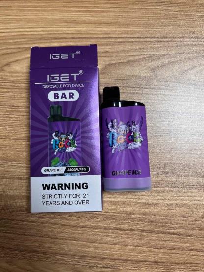 IGET Vapes On Sale Bar 3500 Puffs L4XRV300 Grape Ice