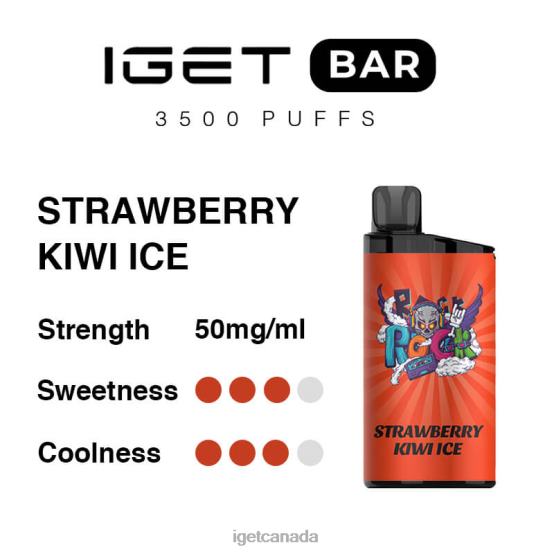 IGET Wholesale Bar 3500 Puffs L4XRV303 Strawberry Kiwi Ice