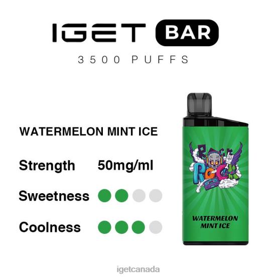 IGET Canada Bar 3500 Puffs L4XRV304 Watermelon Mint Ice