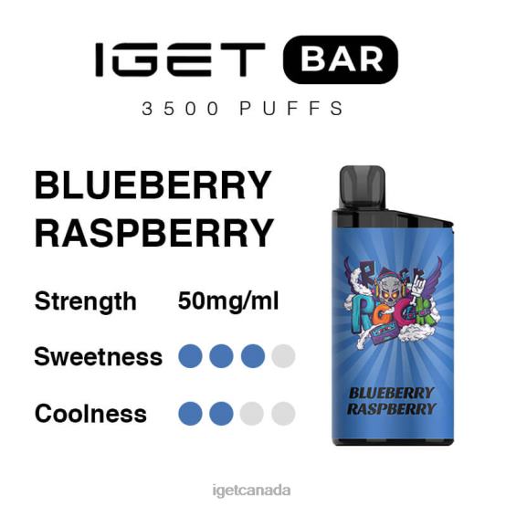 IGET Bar Canada Bar 3500 Puffs L4XRV306 Blueberry Raspberry