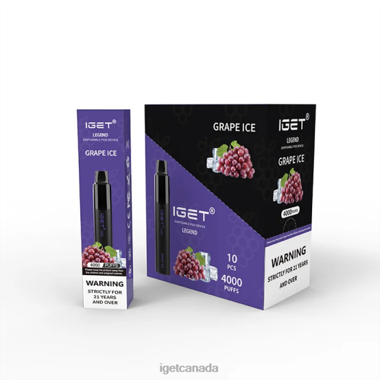 IGET Bar Canada Legend 4000 Puffs L4XRV331 Grape Ice