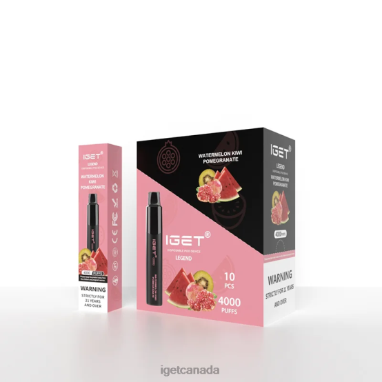 IGET Vape Sale Legend 4000 Puffs L4XRV336 Watermelon Kiwi Pomegranate