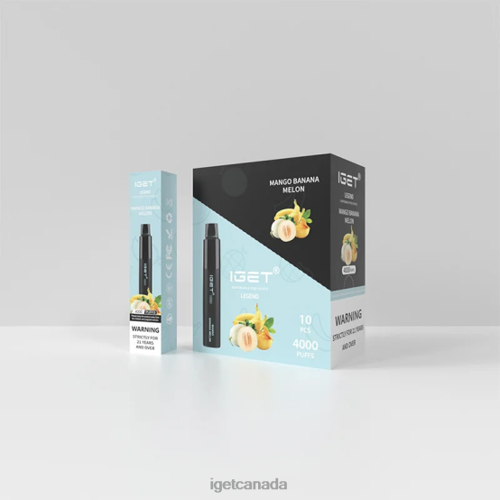 IGET Vape Canada Legend 4000 Puffs L4XRV350 Mango Banana Melon